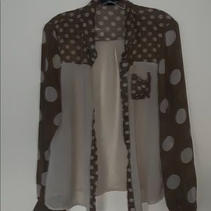 Paper Tee Button Up Blouse